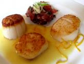 Pan Seared Scallops In Saffron Beurre Blanc