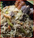Pancit Bihon - Filipino Stir Fried Chicken And Vegetables With Rice Noodles