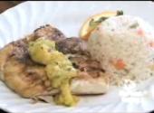 Pan-seared Halibut With Mango Coulis