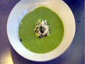 Spring Pea Soup With Crab Salad