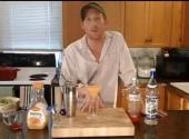 Peach Berry Martini Cocktail