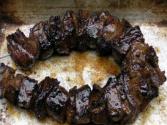 Peach Grilled Flat Iron Kabobs