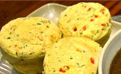 Sweet Pepper Buttermilk  Corn Bread Muffins