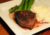 Pan Fried Pepper Crusted Fillet Mignon