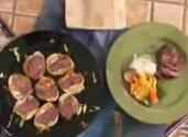 Venison Tenderloin Over Garlic Toast