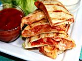 Pepperoni Pizza Quesadilla-- Quick And Easy Lunch Idea