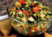 Oriental Salsa With Baked Wonton Chips