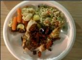 Vegetable Salad, Orzo Salad And Chicken With Tuscan Salsa