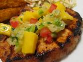 Pineapple Grilled Pork Chops With Fresh Mango Salsa