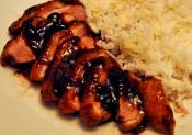 Plum Glazed Duckling Apricot Rice