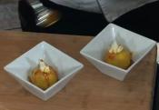 Saffron Poached Apples With Maple Mascarpone