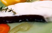 Poached Halibut With Beet Vinaigrette