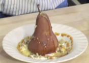Hazelnut Meringue With Poached Pears