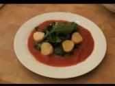 Spicy Salad With Poached Scallops