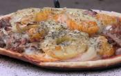 Pulled Pork, Pineapple & Peach Pizza!