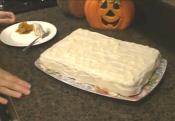 Pumpkin Cake With Cream Cheese Icing Part 2 - Baking The Cake And Decorating With Icing