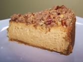 Pumpkin Cheesecake With Pecan Crumble
