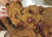 Vegan Fruited Pumpkin  Bread  With Walnut And Cranberry