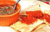 Pepper Quesadilla With Charred Tomato Salsa