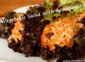Raw And Vegan Fruit And Veggie Salad With Applesauce Dressing 