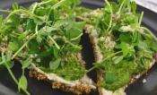 Raw Pesto Pizza With Tomato Basil Crust