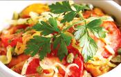Roasted Bell Pepper And Tomato Gratin