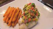 Elba's Amazing Taste Red Snapper With Avocado And Tomato Salsa