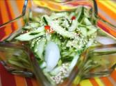 Korean Food: Cold Cucumber Side-dish (오이 냉국)