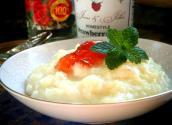 Rice Pudding With Sherry Berry Topping