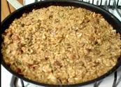 Risotto With Bacon, Shiitake Mushrooms And Walnuts 