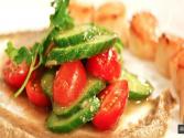 Saturday Chefs - Roasted Scallops With Adagio Eggplant Purée & Salsa Verde