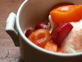 Roasted Berries And Apriums With French Vanilla Ice Cream