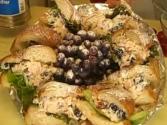 Crunchy Chicken Salad On Croissant & Broccoli Cheese Soup 