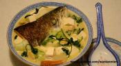 Salmon Head And Tofu Soup