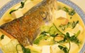Salmon Head Tofu Soup