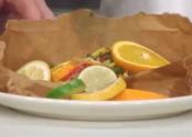 Salmon Primavera Baked In A Brown Bag