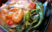 Filipino Salmon Shrimp Sour Soup - Seafood Sinigang