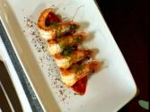 Marvesta Shrimp With Romesco Sauce Made With Dorot Herbs