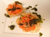 Sassy Salmon Mixture In Parmesan Crisp Cups 