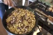 Italian Sausage And Radicchio Orecchiette With Peppers And Cheese Appetizer