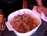 Egg Pudding And Corn Beef Hash