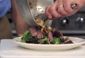 Pepper And Sesame Crusted Seared Rib-eye Steak With Asian Vinaigrette
