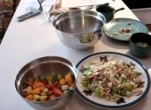 Fruits And Tuna Salad With Sesame Ginger Dressing