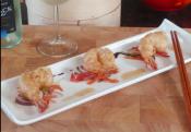 Thai Crispy Fried Sesame Prawns With Salad And Dip