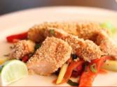 Sesame Seed Crusted Salmon Fish Sticks