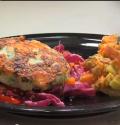 Shrimp And Scallop Burger With Salads
