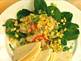 Shrimp Ceviche With Corn And Spinach