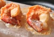 Shrimp Cooked On Himalayan Pink Salt