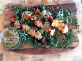 Sweet Chilli Chicken Prawn Skewers - Myvirginkitchen