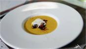 Silken Corn Soup With Caramelized Vegetables